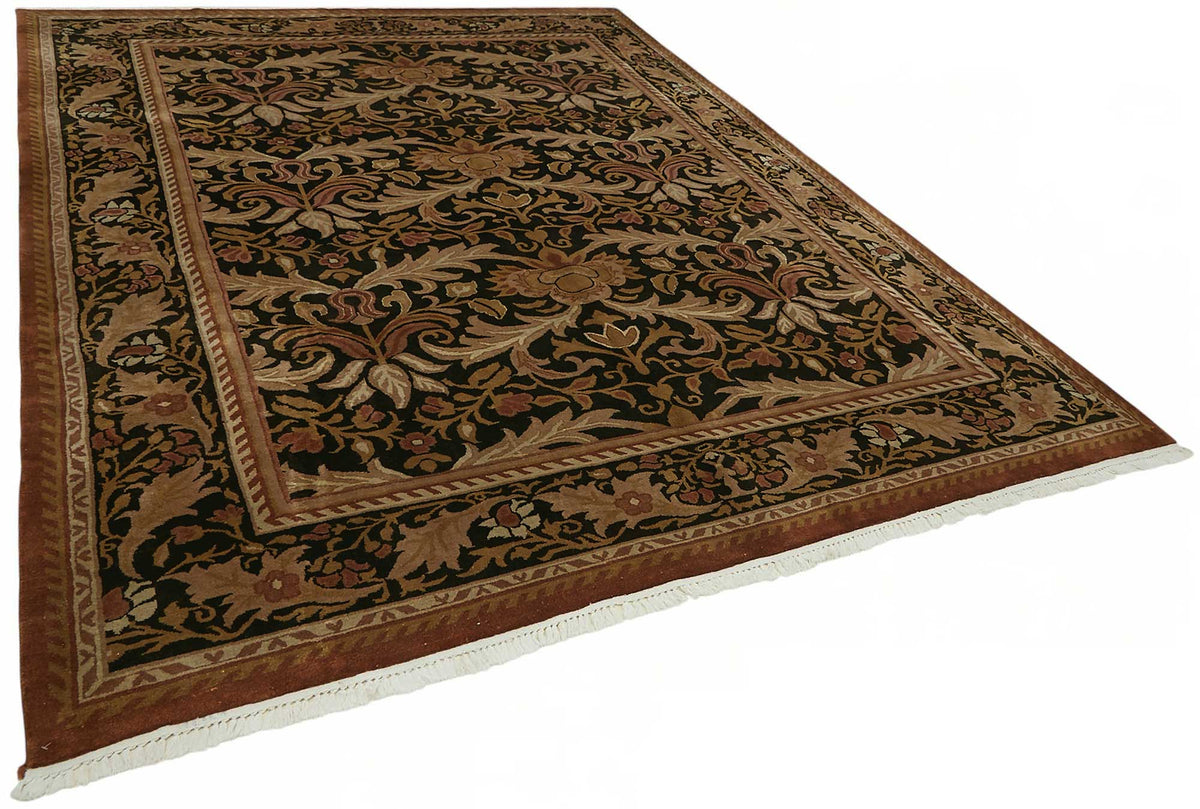 Vamave Klasik Madalyon Desenli Siyah Gold Uşak Halı 268x360 cm 49211 – genel görünüm