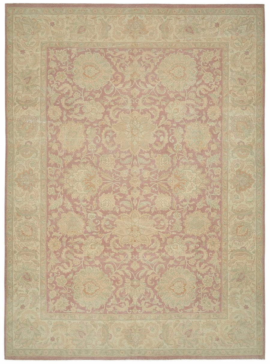 Vamave Bej, Gül Kurusu ve Krem Renkli Klasik Uşak Halısı 300x408 cm