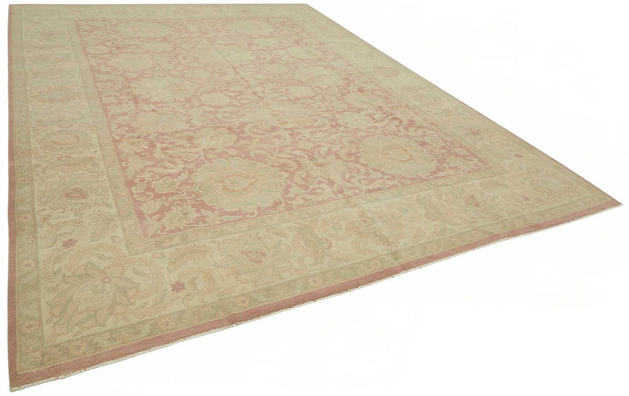 Vamave Bej, Gül Kurusu ve Krem Renkli Klasik Uşak Halısı 300x408 cm – genel görünüm