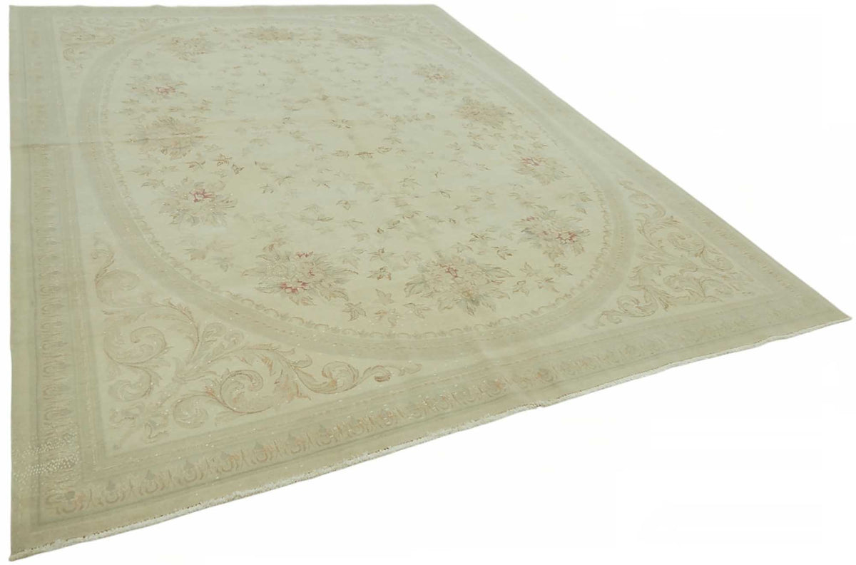Rusvo Krem Bej Halı: Bordürlü Vintage El Dokuma 258x341 cm 49220 – genel görünüm