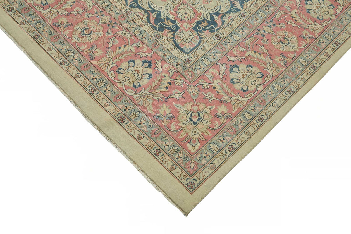 Rusvo Pembe Vintage Halı Klasik Madalyon Desenli 301x420 cm 49222 – detay görünümü