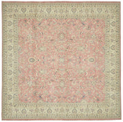 Rusvo Vintage Toz Pembe Halı Çiçek Desenli Kare Formda 360x362 cm