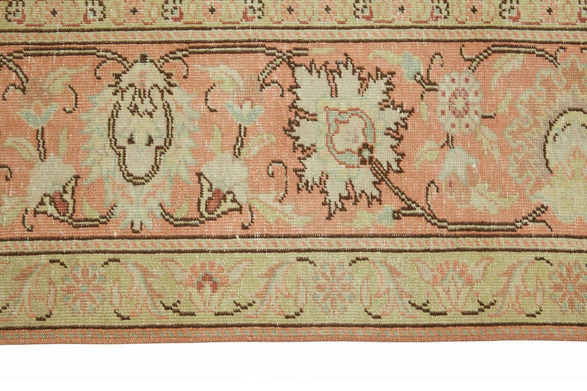 Rusvo Bej Pembe Madalyon Desenli Vintage Düz Dokuma Halı 310x438 cm – farklı açı