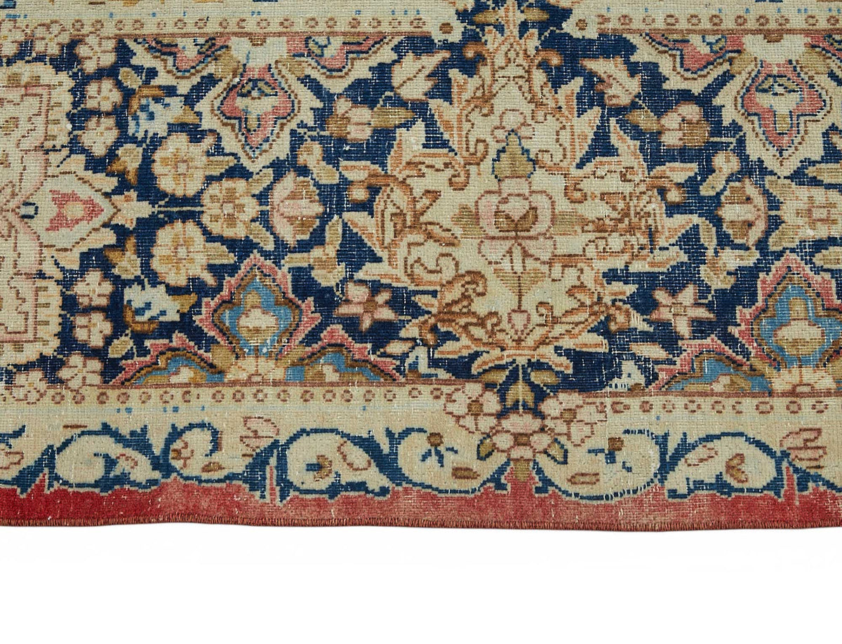 Rusvo Vintage Pembe ve Lacivert Madalyon Desenli Halı 292x398 cm 49232 – farklı açı