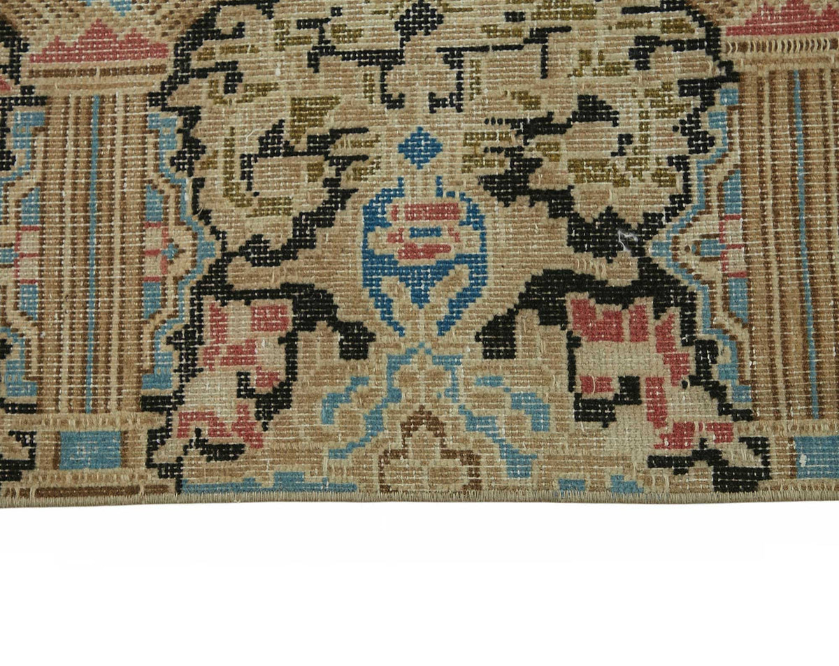 Rusvo Pembe Bej Madalyon Göbekli Klasik El Dokuma Halı 270x362 cm – farklı açı