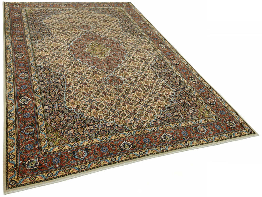 Rusvo Vintage Kırmızı Dokuma Madalyon Desenli Halı 197x297 cm 49240 – genel görünüm