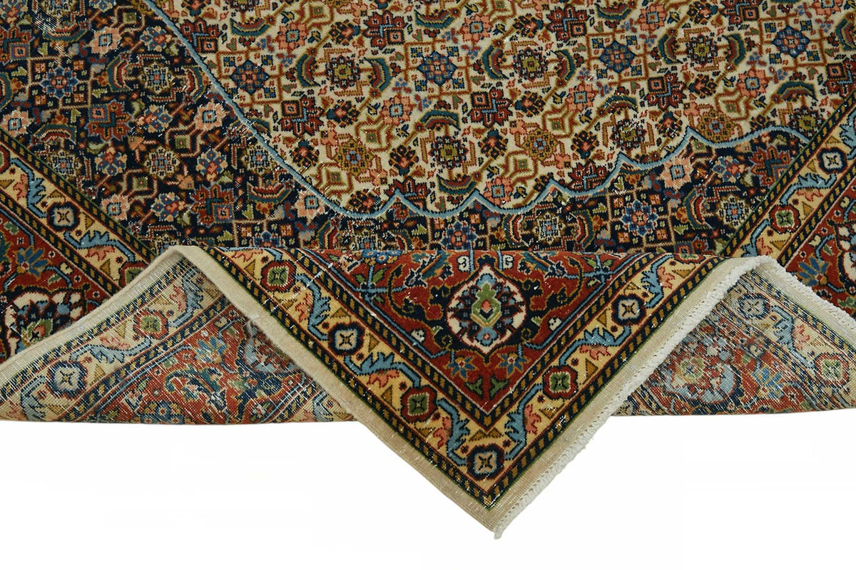 Rusvo Vintage Kırmızı Dokuma Madalyon Desenli Halı 197x297 cm 49240 – kenar detayı