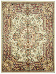 Vamave Uşak Bordo Krem Çiçek Desenli El Dokuma Halı 274x368 cm 49250