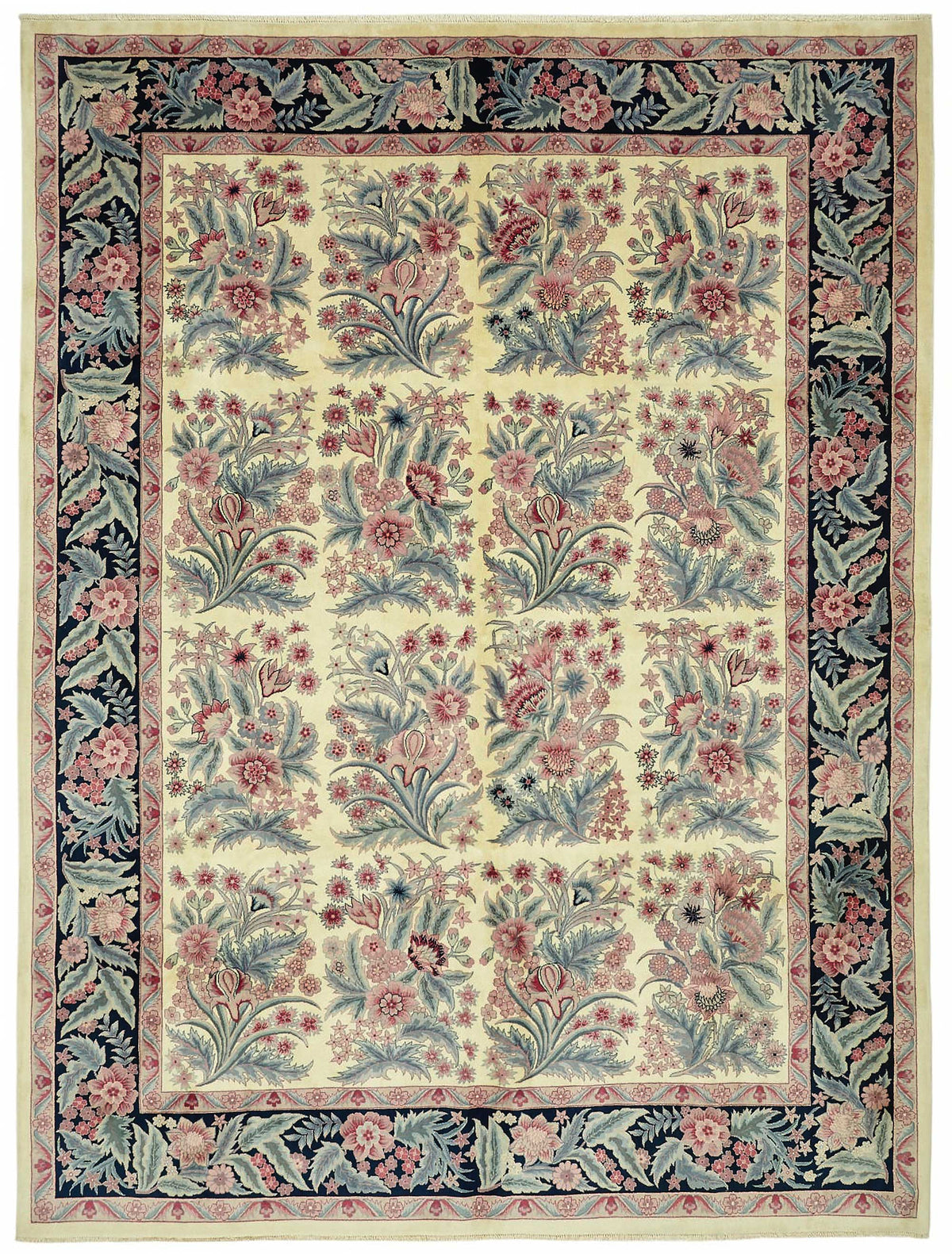 Vamave Açık Pembe ve Yeşil Uşak El Dokuma Halı 277x367 cm 49258