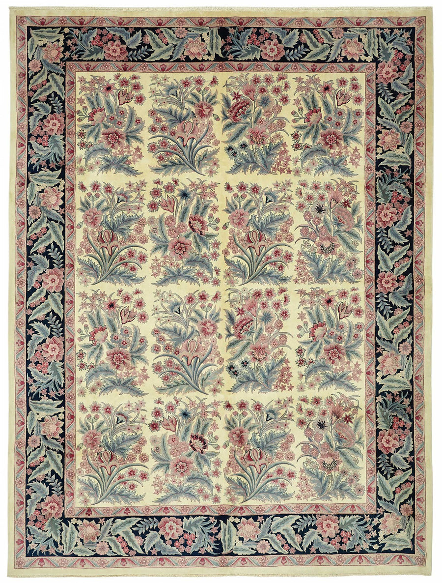 Vamave Açık Pembe ve Yeşil Uşak El Dokuma Halı 277x367 cm 49258