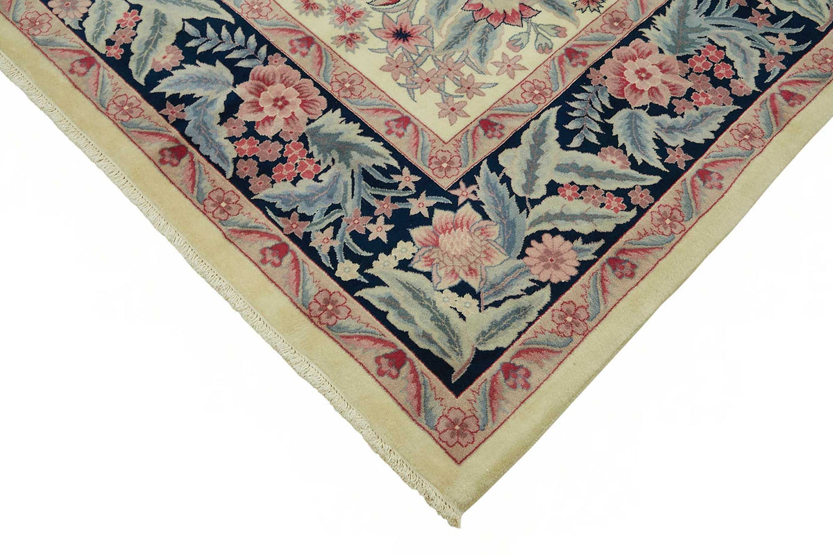 Vamave Açık Pembe ve Yeşil Uşak El Dokuma Halı 277x367 cm 49258 – detay görünümü
