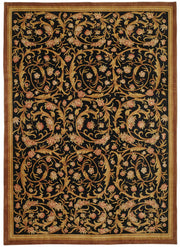 Vamave Siyah Çiçekli Uşak El Dokuma Halı 301x421 cm