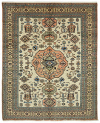 Vamave Uşak Krem Geometrik Desenli El Dokuma Halı 270x350 cm 49265