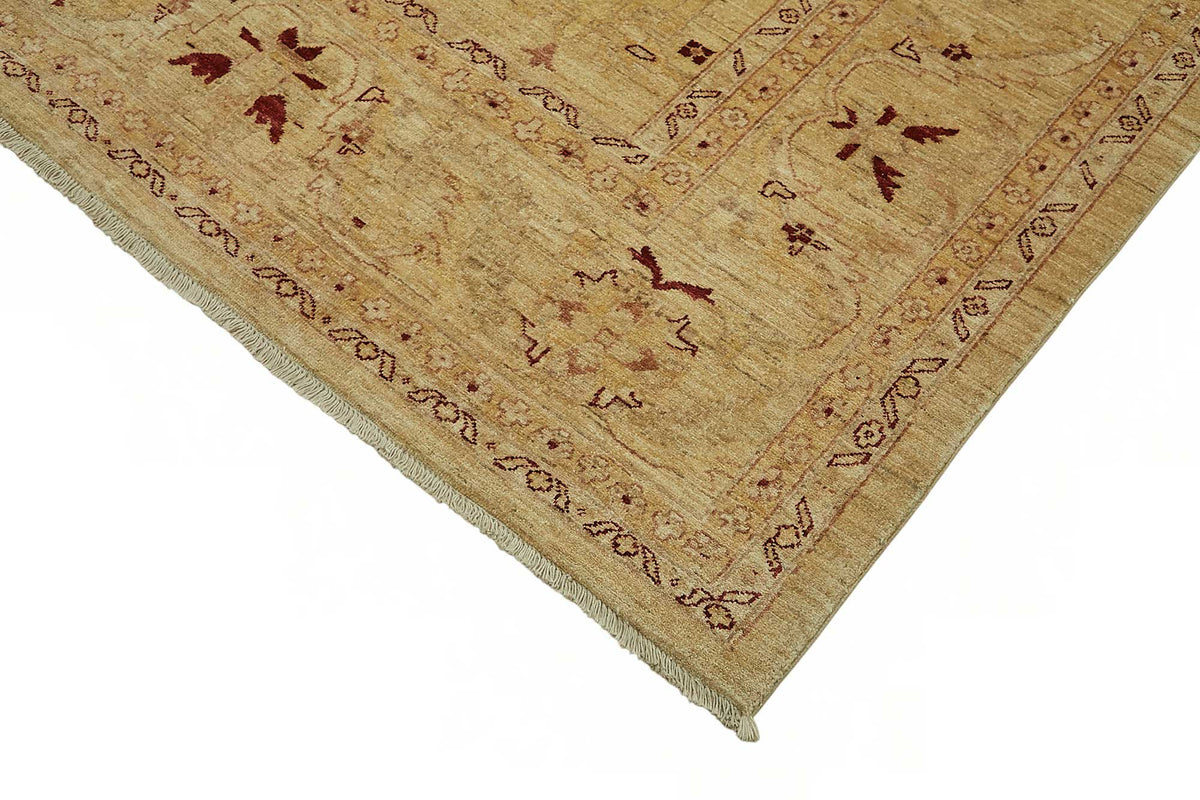 Vamave Bej Bordo Çiçekli Uşak El Dokuma Halı 294x403 cm – detay görünümü