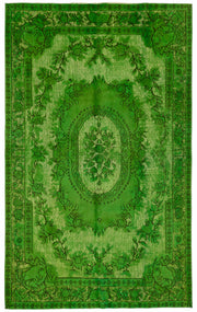 Besko Fıstık Yeşili Çiçek Desenli Oyma El Dokuma Halı 170x276 cm