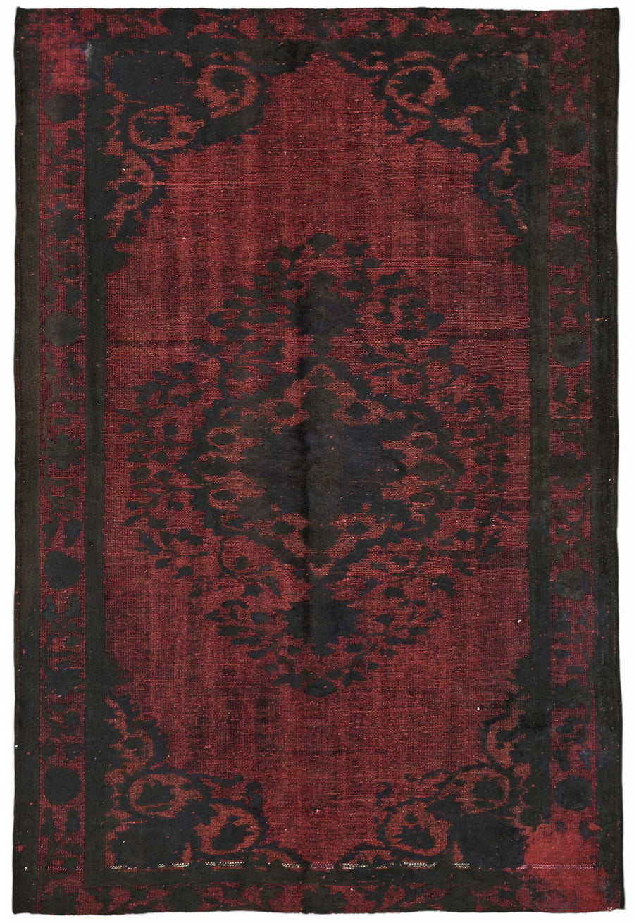 Besko Bordo Siyah Madalyon Desenli El Dokuma Halı 191x295 cm