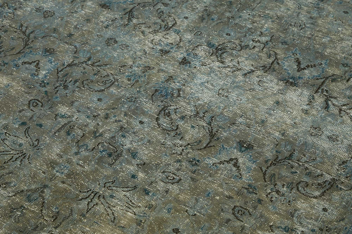 Zelko Mavi Gri Klasik Madalyon Desenli El Dokuma Halı 217x297 cm – mekânda kullanım