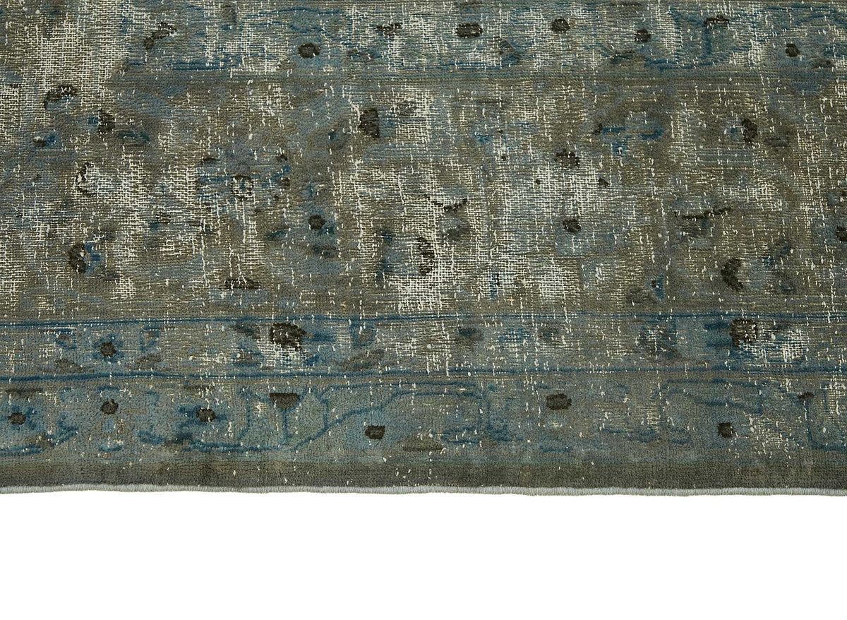 Zelko Mavi Gri Klasik Madalyon Desenli El Dokuma Halı 217x297 cm – farklı açı
