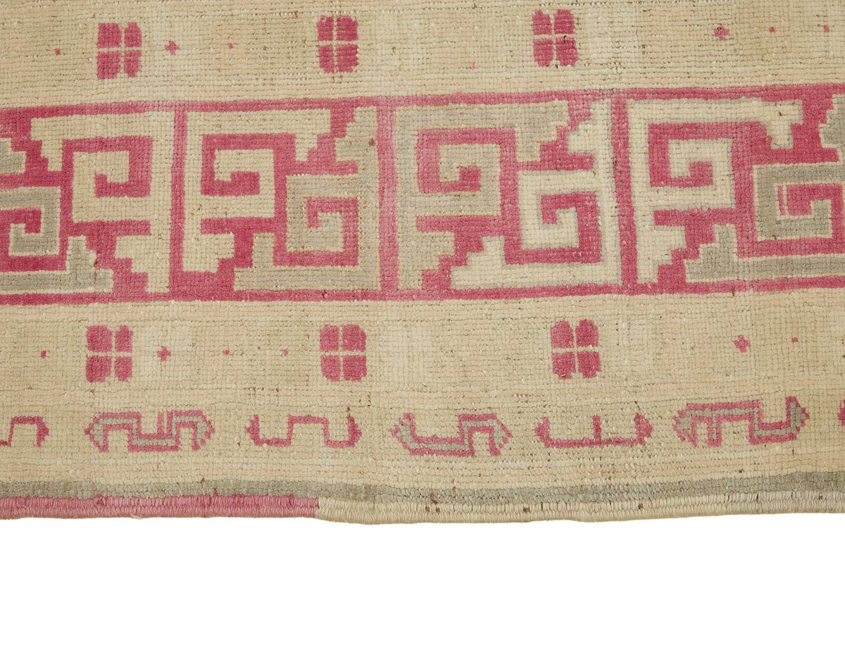 Kavale Gri Pembe Geometrik Desenli Etnik El Dokuma Halı 225x300 cm – farklı açı
