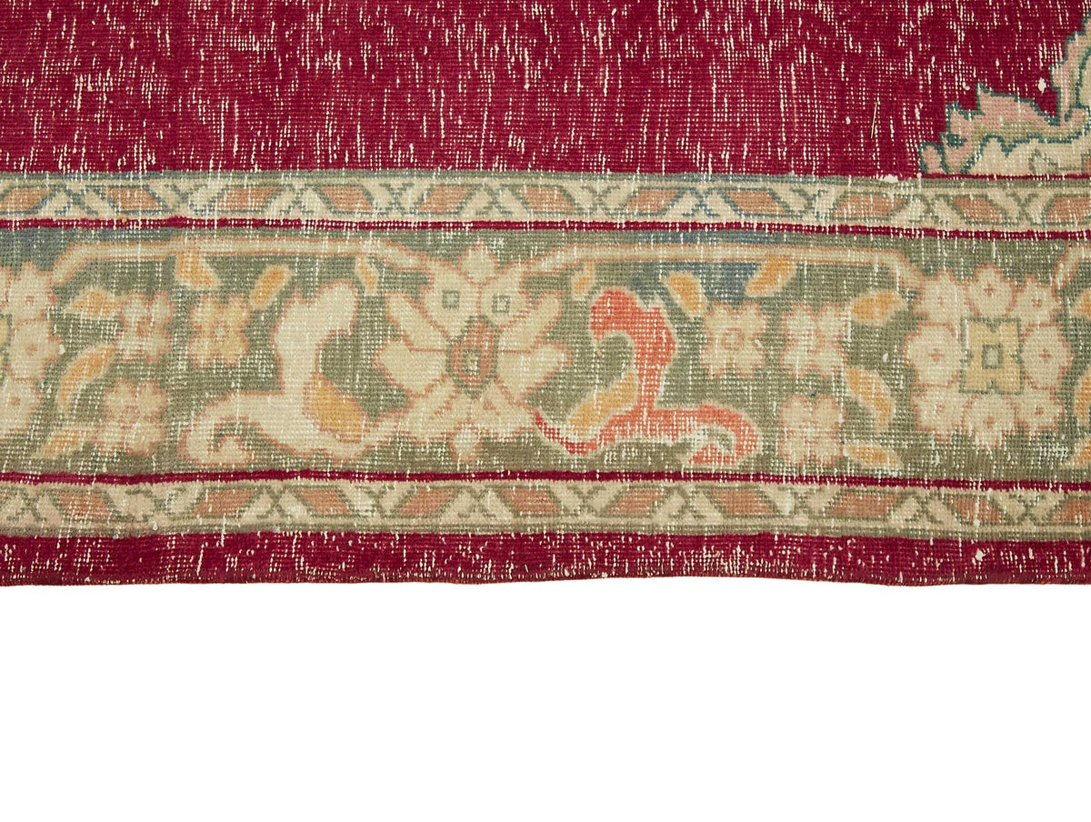 Rusvo Madalyon Desenli Bordo Vintage El Dokuma Halı 244x331 cm 49448 – farklı açı