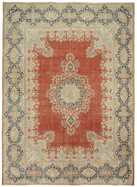 Rusvo Vintage Kırmızı Dokuma Madalyon Desenli Halı 297x408 cm 49449