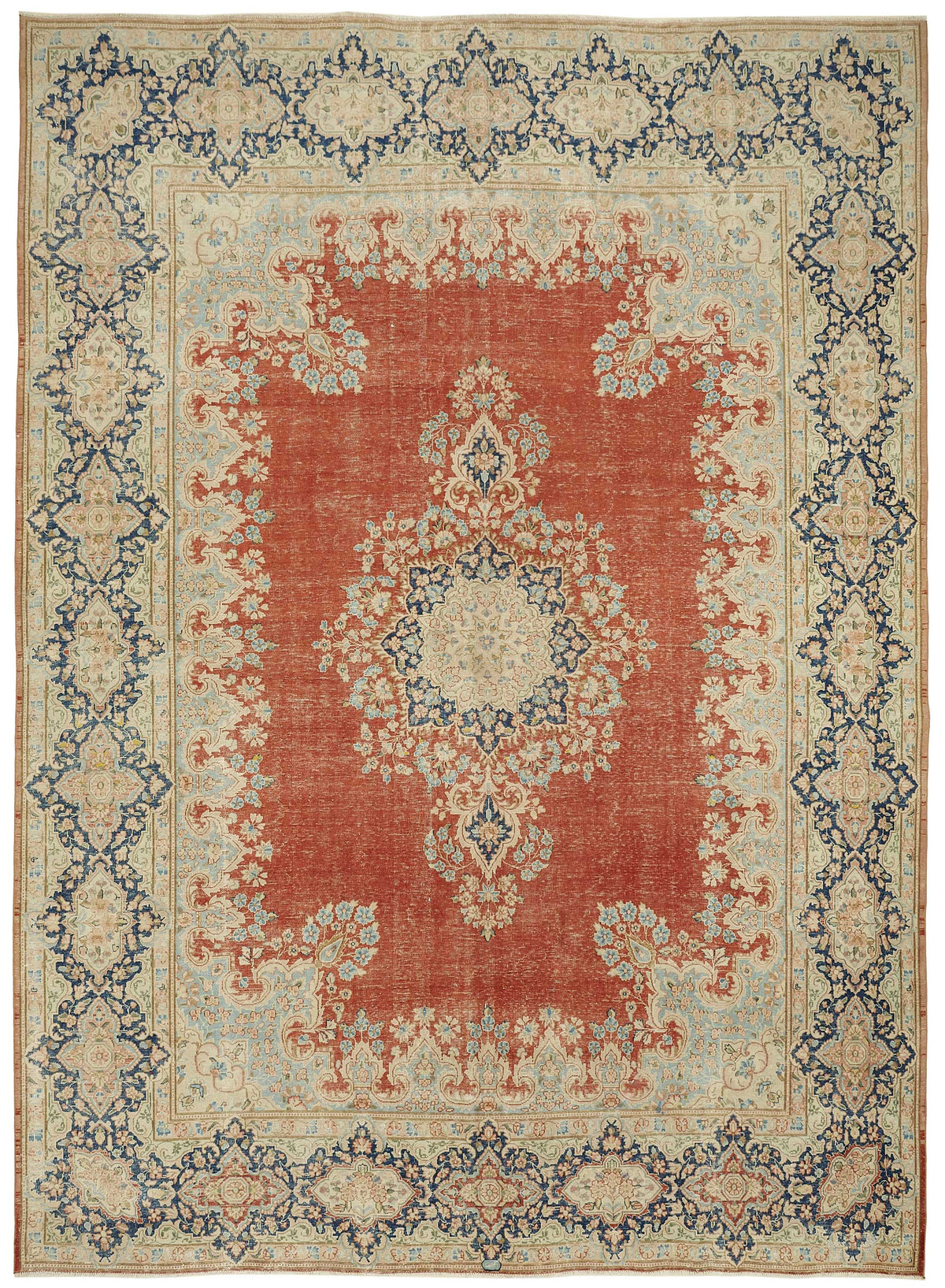 Rusvo Vintage Kırmızı Dokuma Madalyon Desenli Halı 297x408 cm 49449