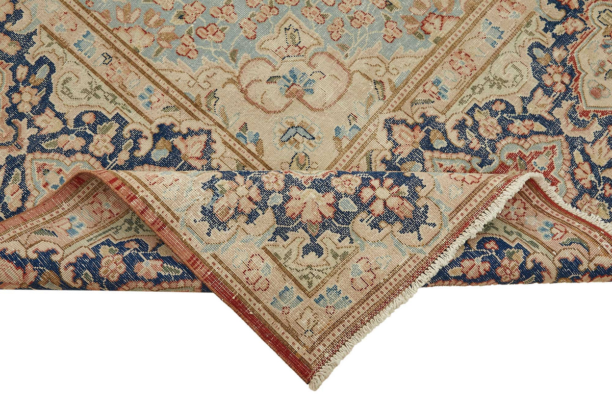 Rusvo Vintage Kırmızı Dokuma Madalyon Desenli Halı 297x408 cm 49449 – kenar detayı