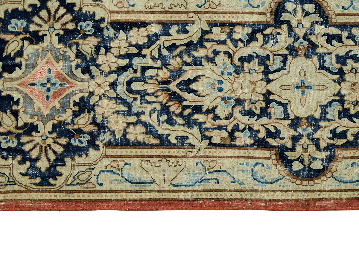 Rusvo Kırmızı Lacivert Vintage Madalyon El Dokuma Halı 299x403 cm – farklı açı
