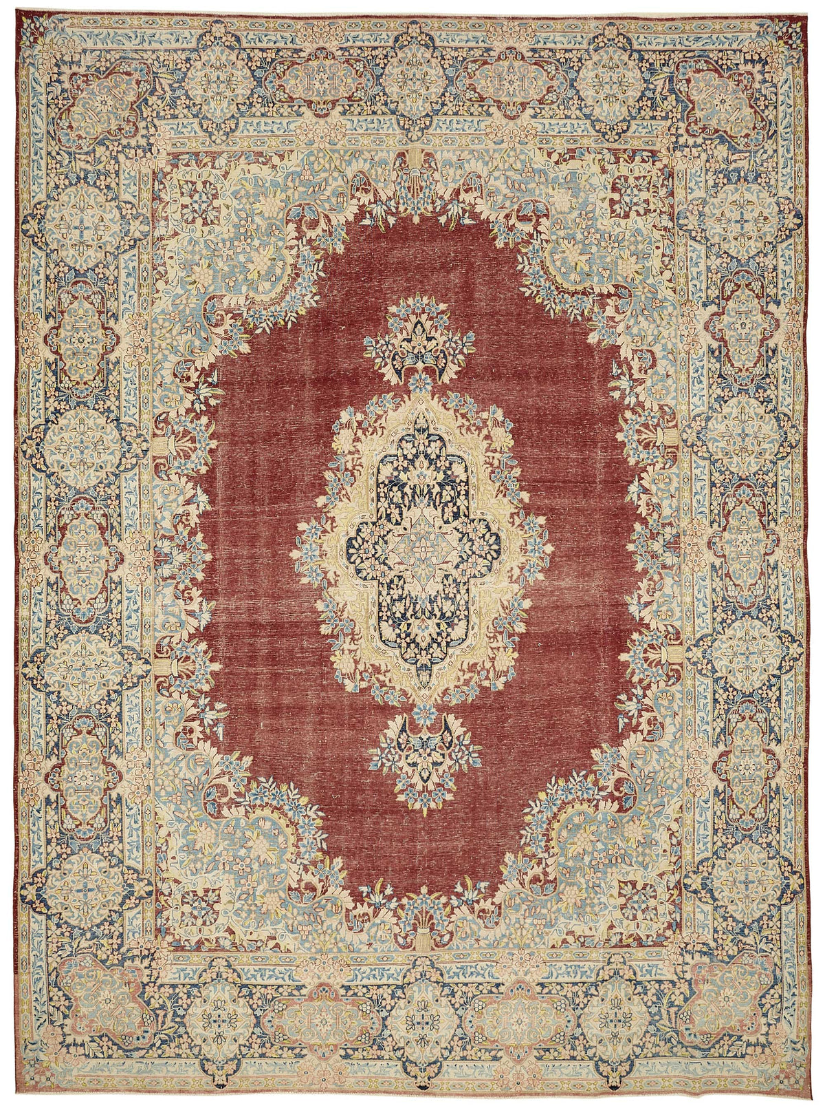 Rusvo Vintage Kırmızı Dokuma Madalyon Desenli Halı 288x400 cm 49454