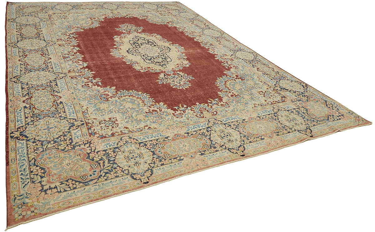 Rusvo Vintage Kırmızı Dokuma Madalyon Desenli Halı 288x400 cm 49454 – genel görünüm