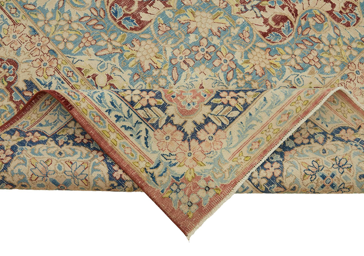 Rusvo Vintage Kırmızı Dokuma Madalyon Desenli Halı 288x400 cm 49454 – kenar detayı