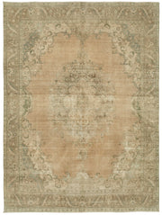 Rusvo Bej Kahverengi Madalyon Desenli El Dokuma Halı 294x386 cm