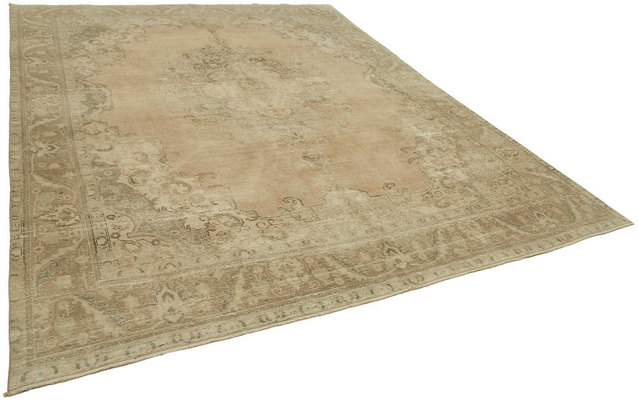 Rusvo Bej Kahverengi Madalyon Desenli El Dokuma Halı 294x386 cm – genel görünüm