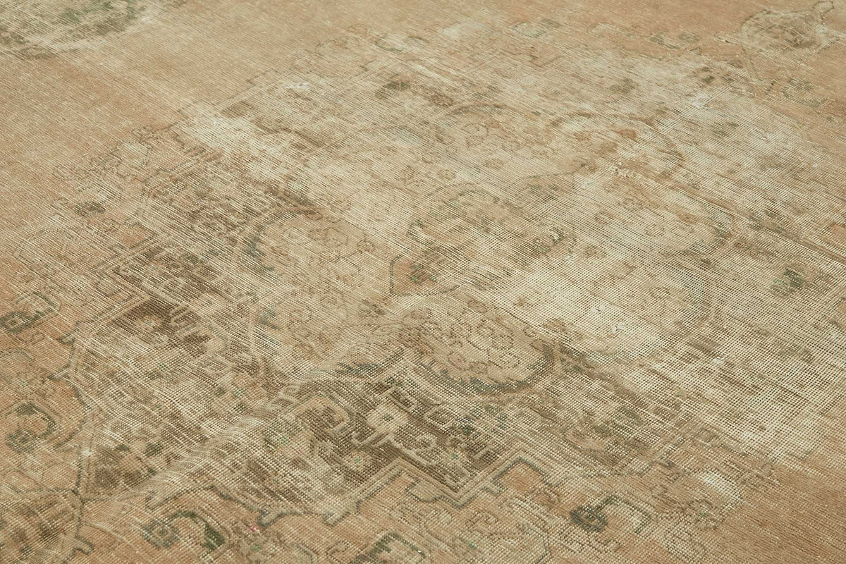 Rusvo Bej Kahverengi Madalyon Desenli El Dokuma Halı 294x386 cm – mekânda kullanım