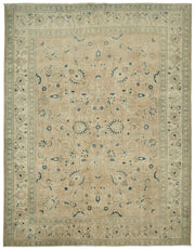 Rusvo Vintage Bej Lacivert Çiçekli El Dokuma Halı 300x388 cm 49463