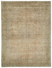 Rusvo Vintage Bej Pembe Madalyon Desenli El Dokuma Halı 292x393 cm