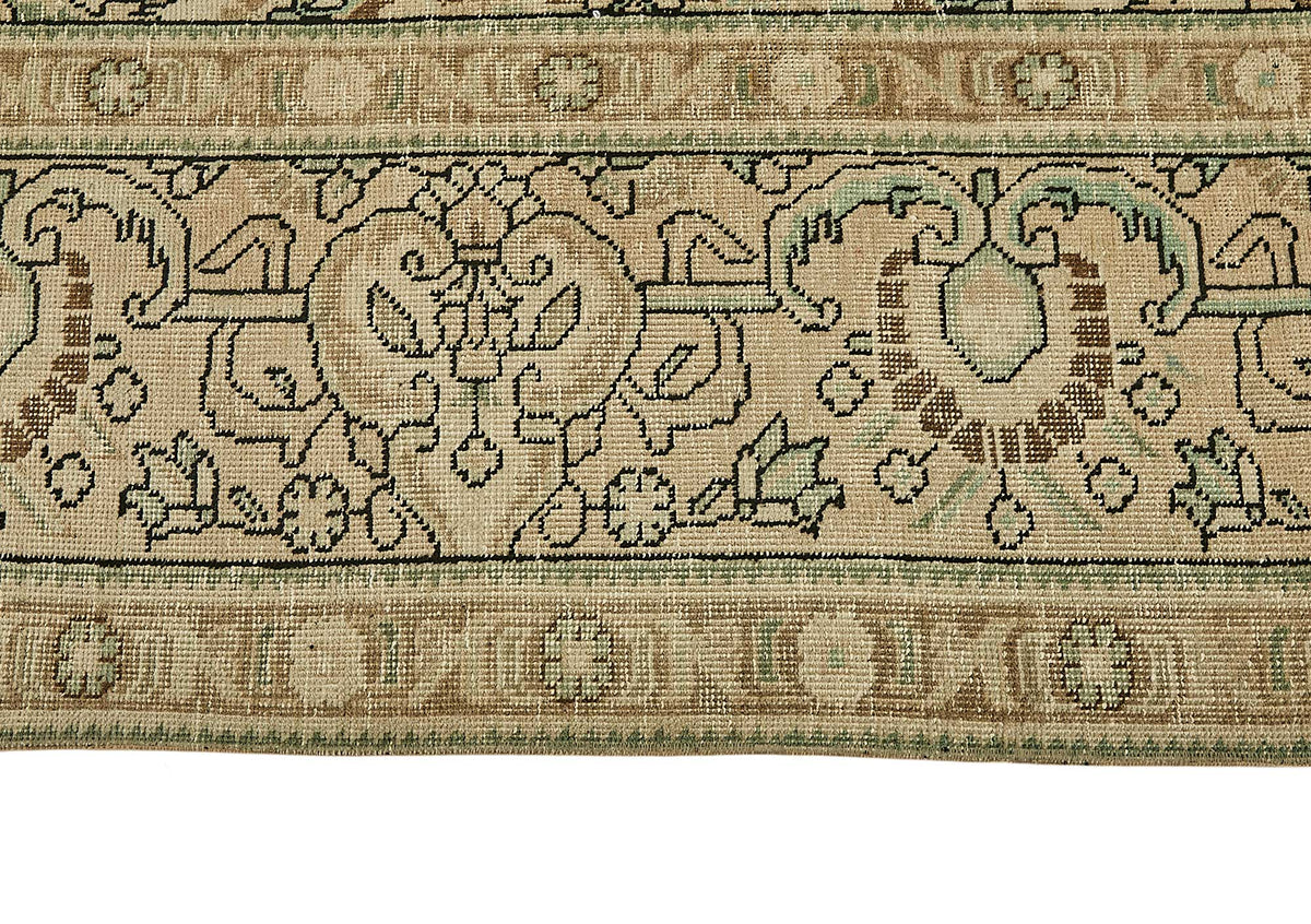 Rusvo Vintage Halı Bej Madalyon Göbekli El Dokuma 292x387 cm – farklı açı
