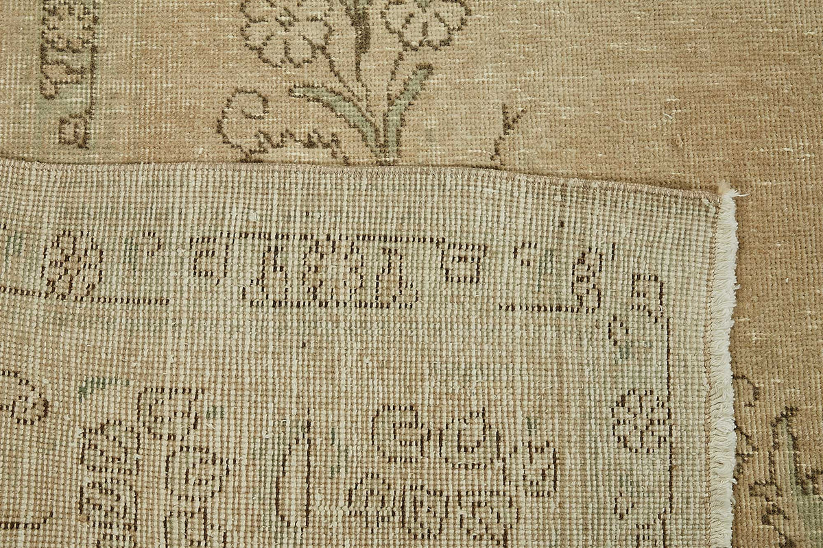 Rusvo Bej Rengi Halı Antrasit Gri ve Mavi Detaylı 301x392 cm 49466 – arka yüz görünümü