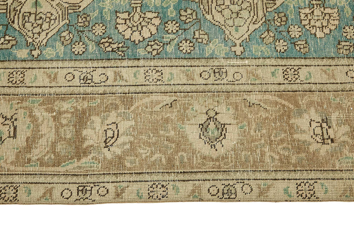 Rusvo Bej Madalyon Desenli Düz Bej Halı Yün Dokuma 293x380 cm – farklı açı