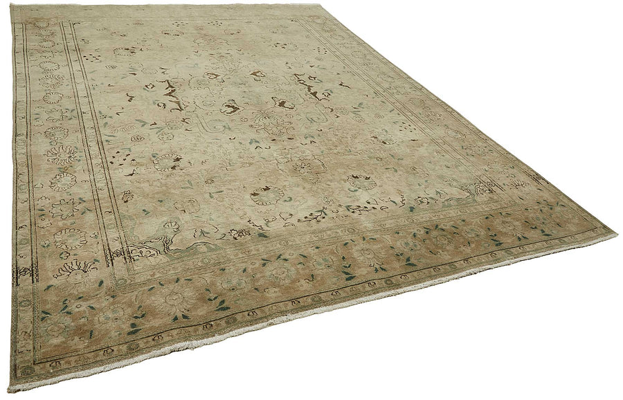 Rusvo Bej Kahverengi Madalyon Desenli Klasik El Dokuma Halı 290x375 cm – genel görünüm