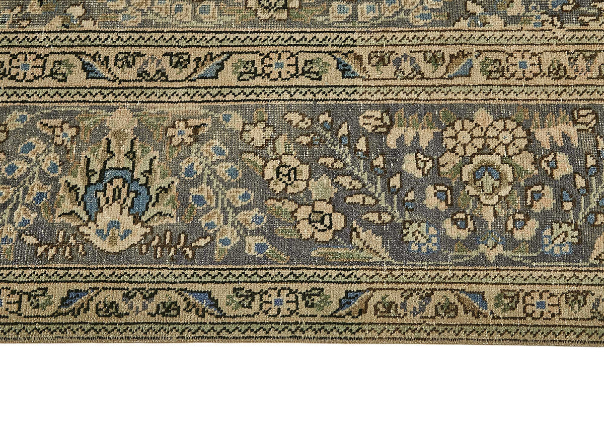 Rusvo Bej Gri Madalyon Desenli Klasik El Dokuma Halı 297x374 cm – farklı açı