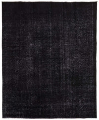 Zelko Siyah Gri Düz Renk Melanje Efektli El Dokuma Halı 281x342 cm