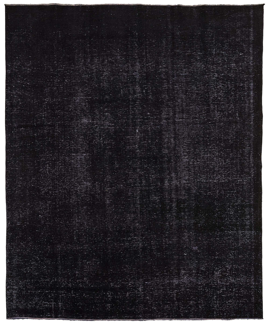 Zelko Siyah Gri Düz Renk Melanje Efektli El Dokuma Halı 281x342 cm