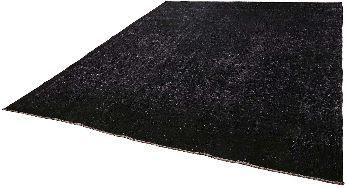 Zelko Siyah Gri Düz Renk Melanje Efektli El Dokuma Halı 281x342 cm – doku yakın çekim