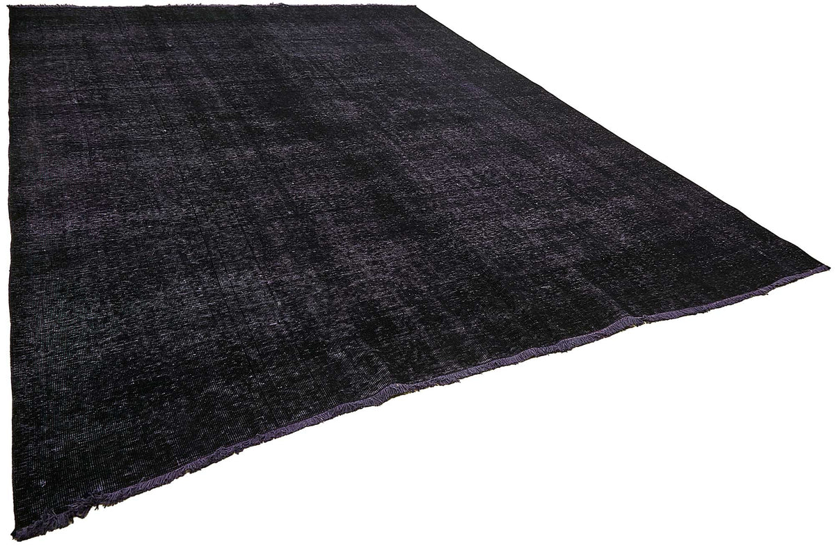 Zelko Düz Desensiz Siyah Gri El Dokuma Halı 285x380 cm – genel görünüm