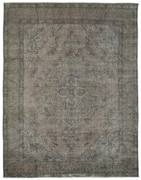 Zelko Antrasit Gri Eskitme Halı, Klasik Madalyon Desenli 300x390 cm