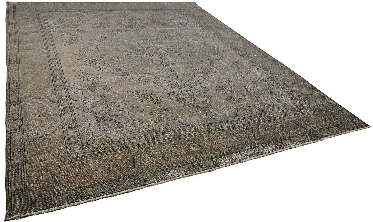 Zelko Antrasit Gri Eskitme Halı, Klasik Madalyon Desenli 300x390 cm – genel görünüm