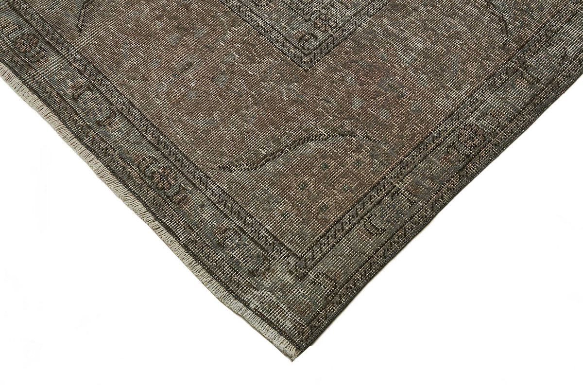 Zelko Antrasit Gri Eskitme Halı, Klasik Madalyon Desenli 300x390 cm – detay görünümü