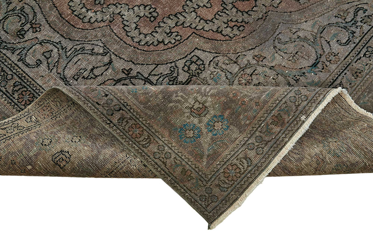 Zelko Toz Pembe Halı, Gümüş Zeminli ve Madalyon Desenli 239x392 cm – kenar detayı