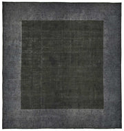 Zelko Antrasit Gri Geometrik Modern El Dokuma Halı 420x442 cm